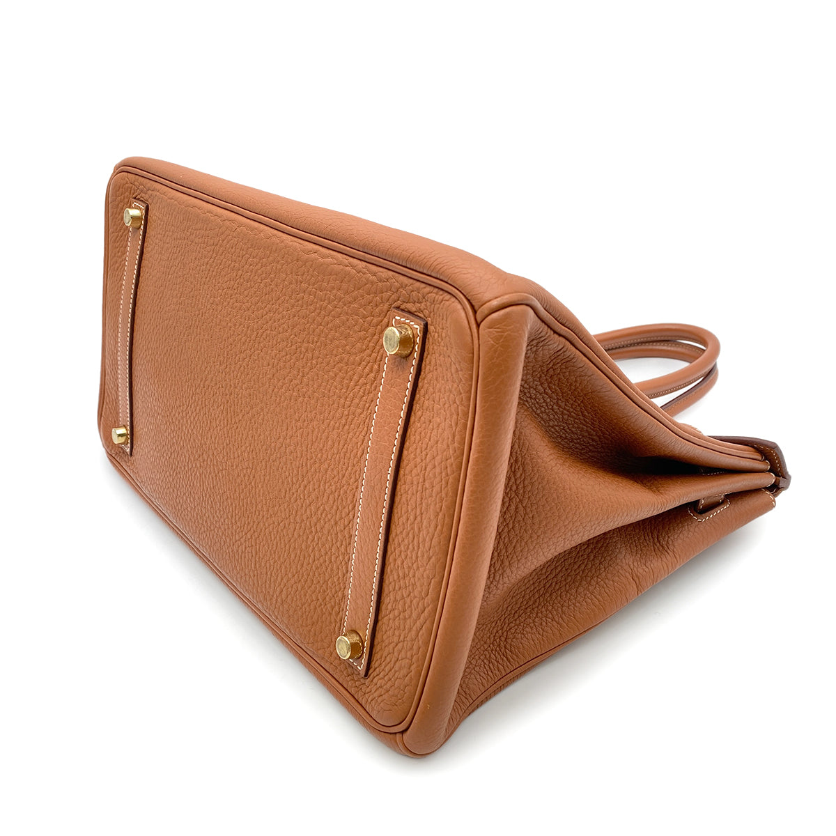 HERMES BIRKIN 35 FAUVE TAURILLON CLEMENCE HAND BAG □I GHW 90266247