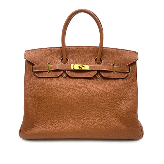 HERMES BIRKIN 35 ETRUSQUE FJORD HAND BAG □I GHW 90266248