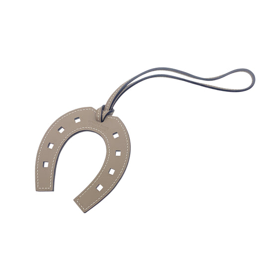 HERMES PADDOCK FER A CHEVAL BAG CHARM GRIS ASPHALTE SWIFT 90266427