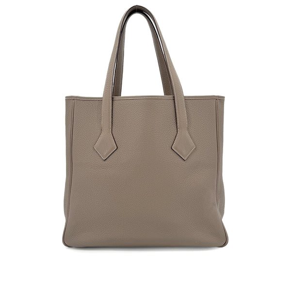 HERMES VICTORIA CABAS 32 ETOUPE TAURILLON CLEMENCE TOTE BAG □J 90266436 - PURPOSE