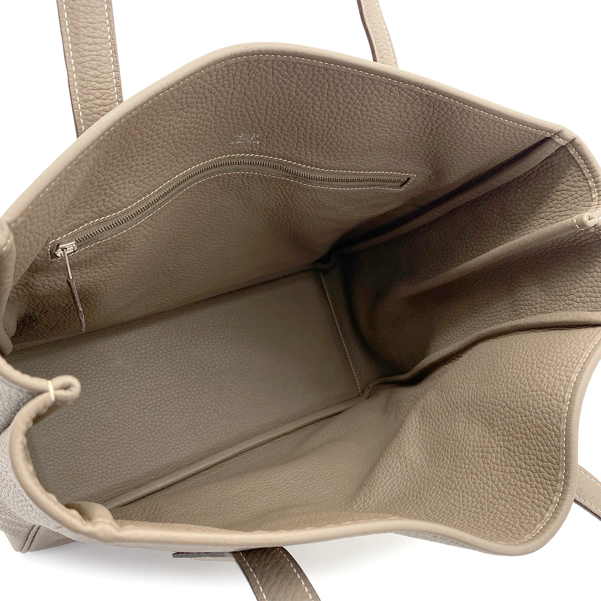 HERMES VICTORIA CABAS 32 ETOUPE TAURILLON CLEMENCE TOTE BAG □J 90266436
