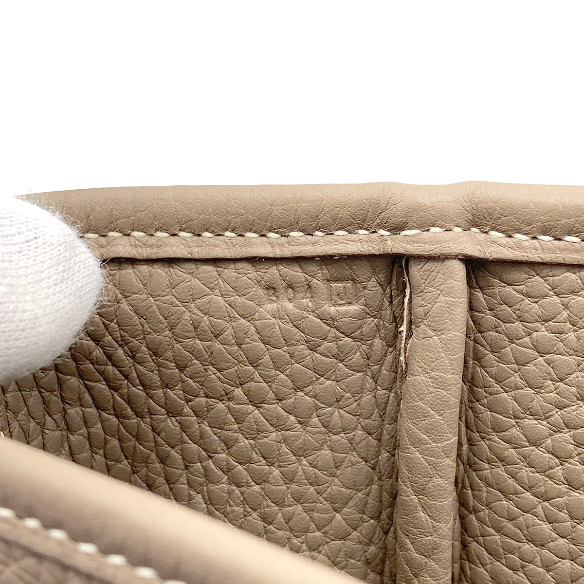 HERMES VICTORIA CABAS 32 ETOUPE TAURILLON CLEMENCE TOTE BAG □J 90266436