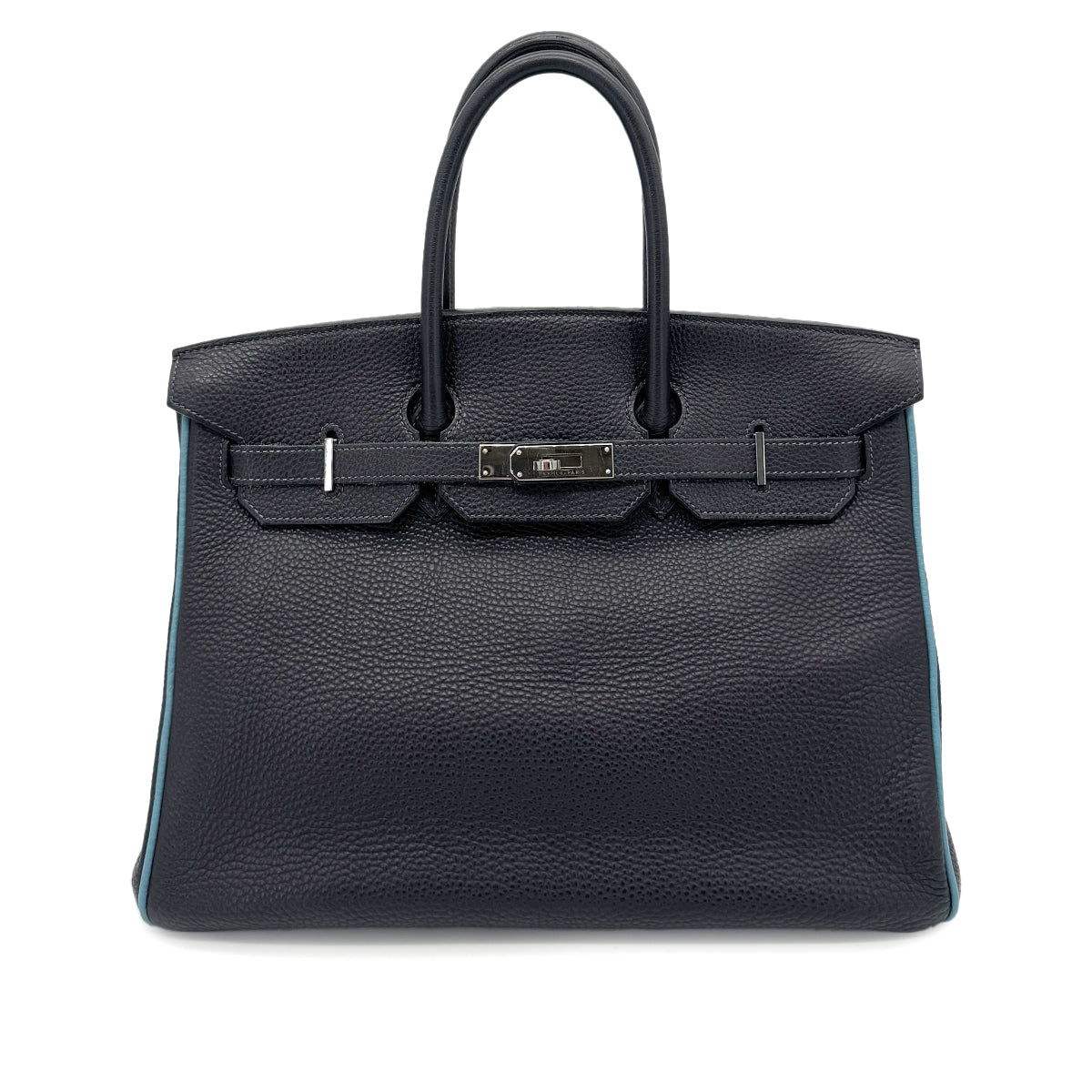 HERMES BIRKIN 35  BLEU NUIT BLEU JEAN TOGO HAND BAG □H SHW 90266438