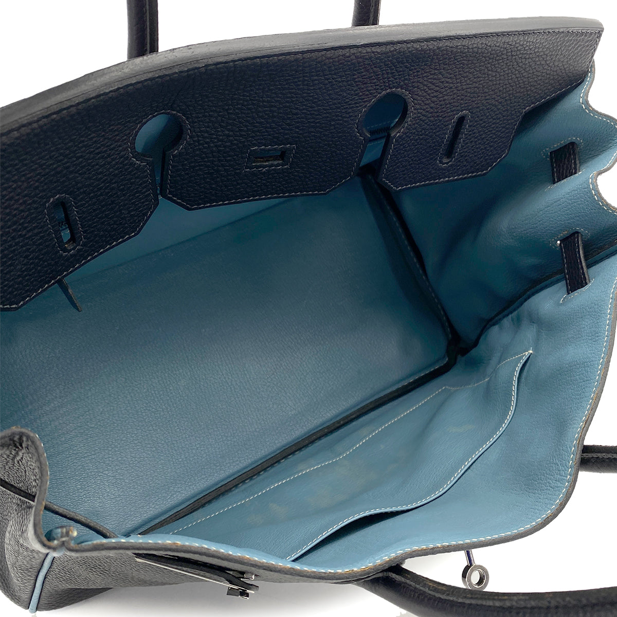 HERMES BIRKIN 35  BLEU NUIT BLEU JEAN TOGO HAND BAG □H SHW 90266438