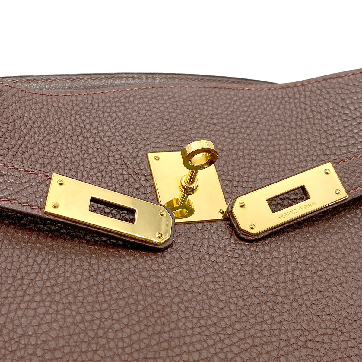 HERMES KELLY SPORTS BROWN TOGO SHOULDER BAG □E 90266444