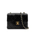 CHANEL VINTAGE MINI SQUARE 17 CHAIN SHOULDER BAG BLACK LAMB SKIN 90266446 - PURPOSE
