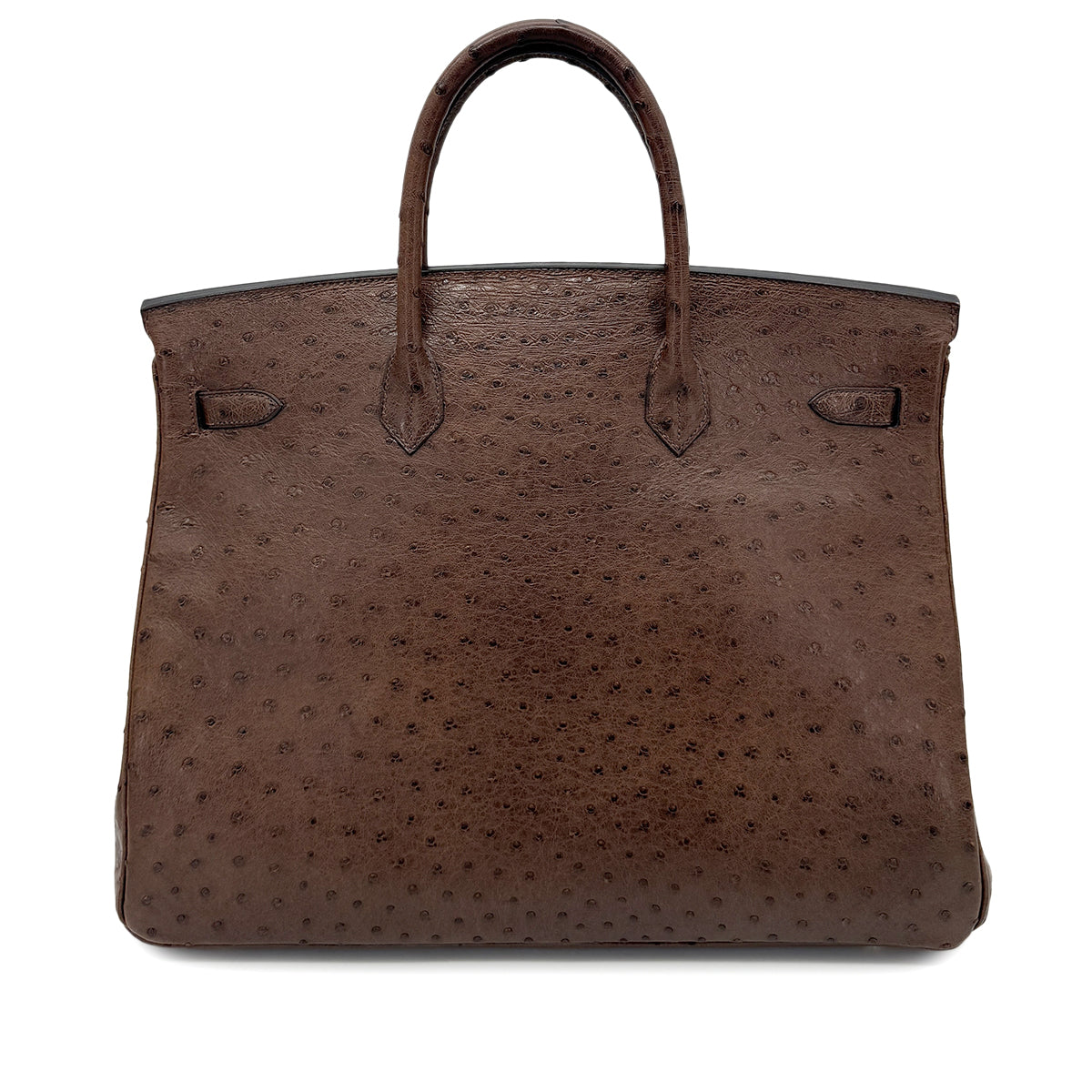 HERMES BIRKIN 40 BROWN OSTRICH HAND BAG 〇Z GHW 90266713
