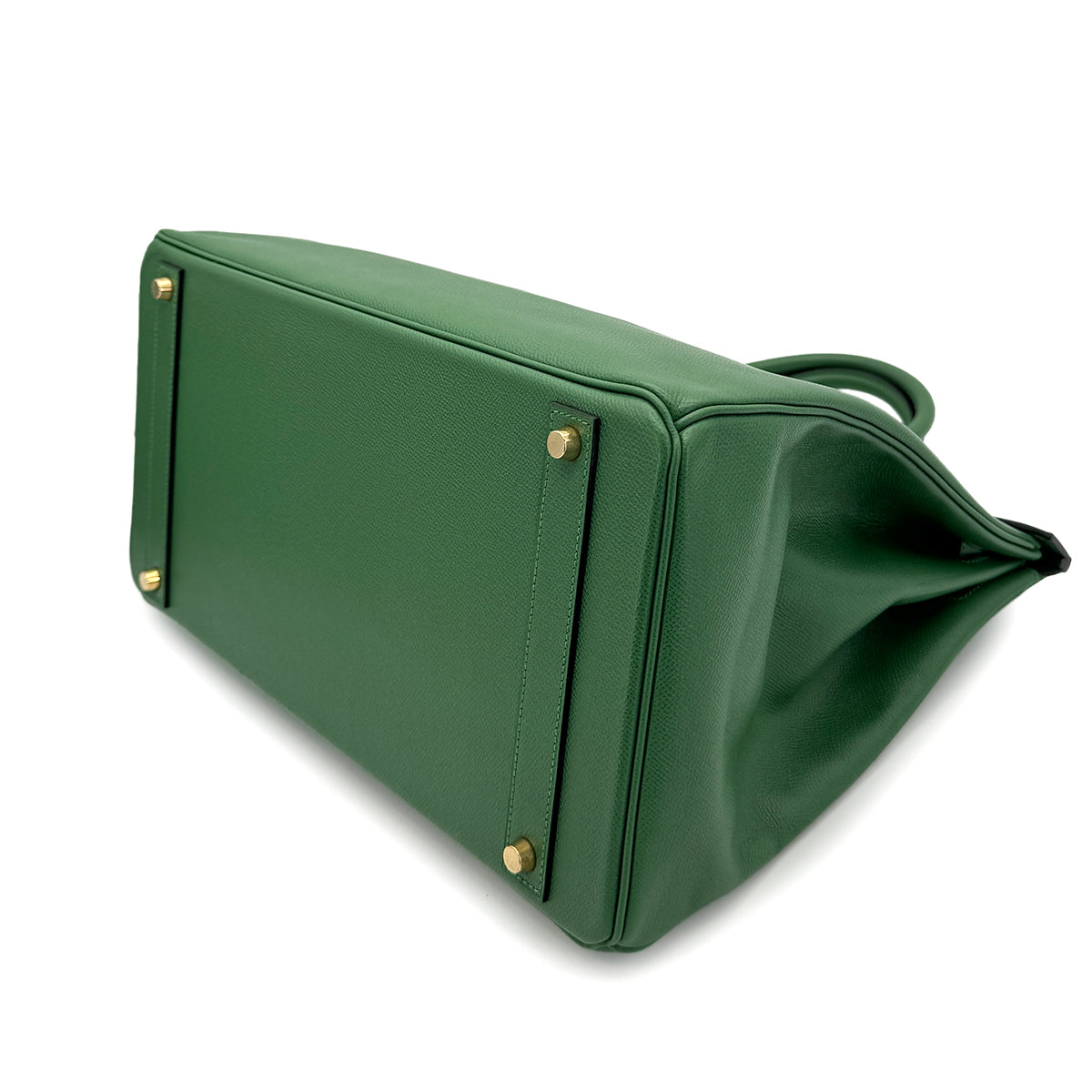 HERMES BIRKIN 40 GREEN COUCHEVEL HAND BAG □G GHW 90266714