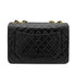 CHANEL VINTAGE MAXI MATELASSE 34 CHAIN SHOULDER BAG BLACK LAMB SKIN 90266740 - PURPOSE