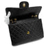 CHANEL VINTAGE MAXI MATELASSE 34 CHAIN SHOULDER BAG BLACK LAMB SKIN 90266740 - PURPOSE