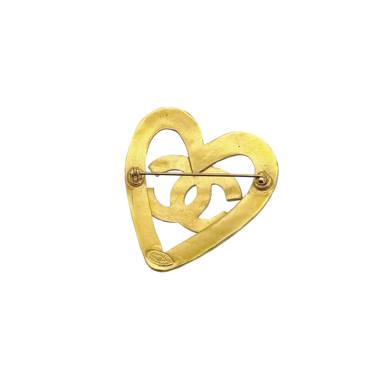 CHANEL VINTAGE COCOMARK BROOCH HEART ACCESSORY 95P 90266747