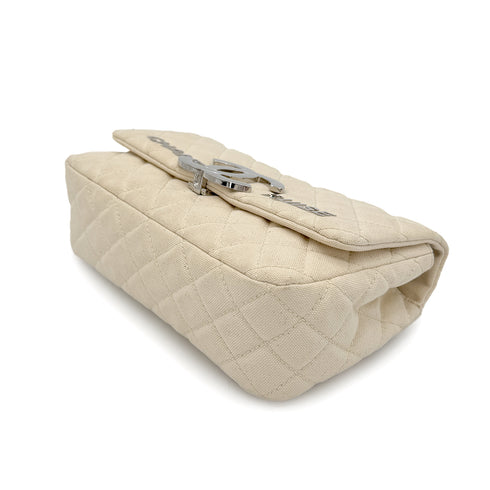 CHANEL VINTAGE CRUISE LINE CHAIN SHOULDER BAG BEIGE CANVAS 90267380 - PURPOSE