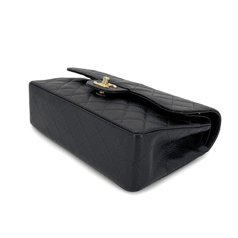CHANEL VINTAGE CLASSIC FLAP SMALL CHAIN SHOULDER BAG BLACK CAVIAR SKIN 90267391 - PURPOSE