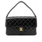 CHANEL VINTAGE DOUBLE FACE SHOULDER BAG BLACK LAMB SKIN 90267394 - PURPOSE