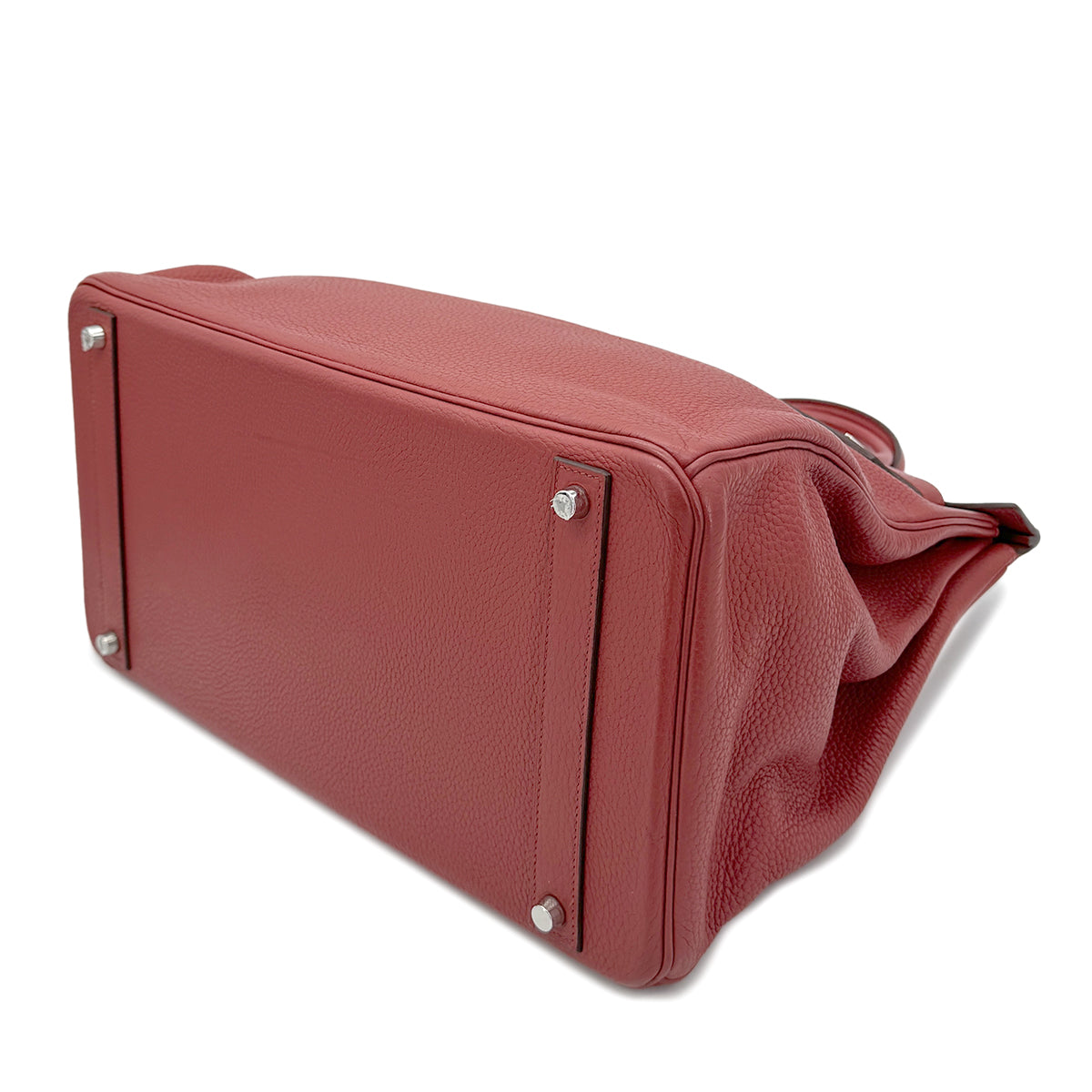 HERMES BIRKIN 40 RED TYPE TAURILLON CLEMENCE HAND BAG □M SHW 90267400