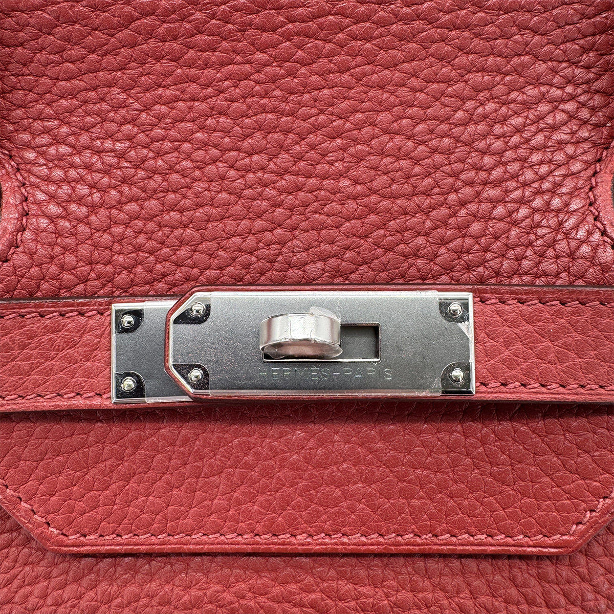 HERMES BIRKIN 40 RED TYPE TAURILLON CLEMENCE HAND BAG □M SHW 90267400