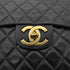 CHANEL VINTAGE MAXI MATELASSE 34 CHAIN SHOULDER BAG BLACK LAMB SKIN 90267401 - PURPOSE
