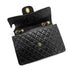 CHANEL VINTAGE MAXI MATELASSE 34 CHAIN SHOULDER BAG BLACK LAMB SKIN 90267401 - PURPOSE