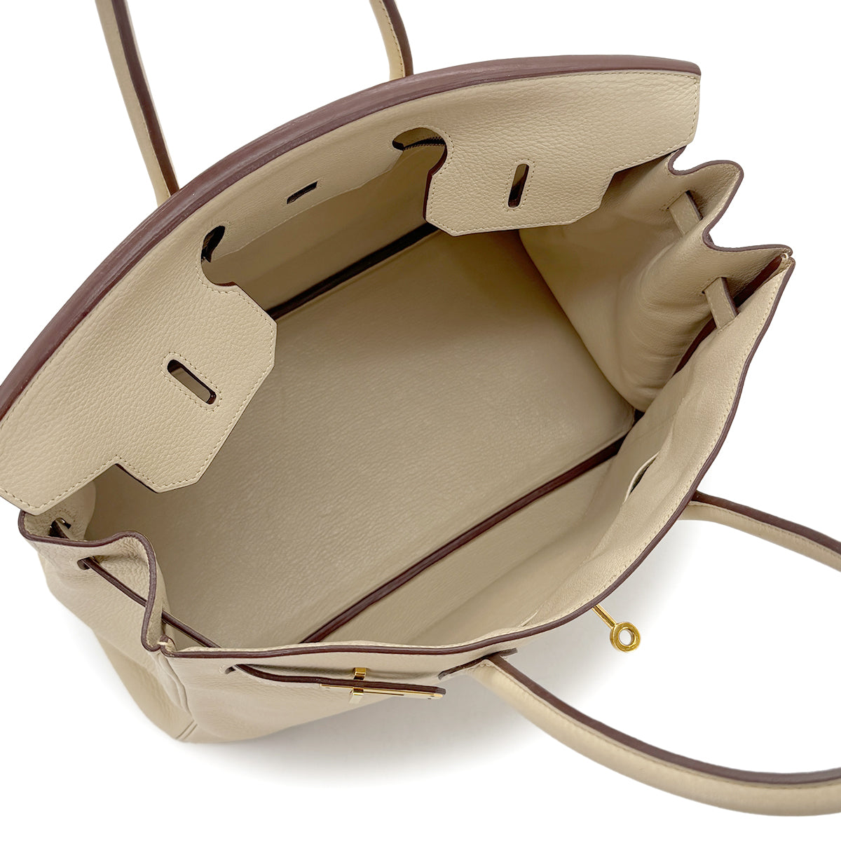 HERMES BIRKIN 35 PARCHEMIN TAURILLON CLEMENCE HAND BAG □M GHW 90267402