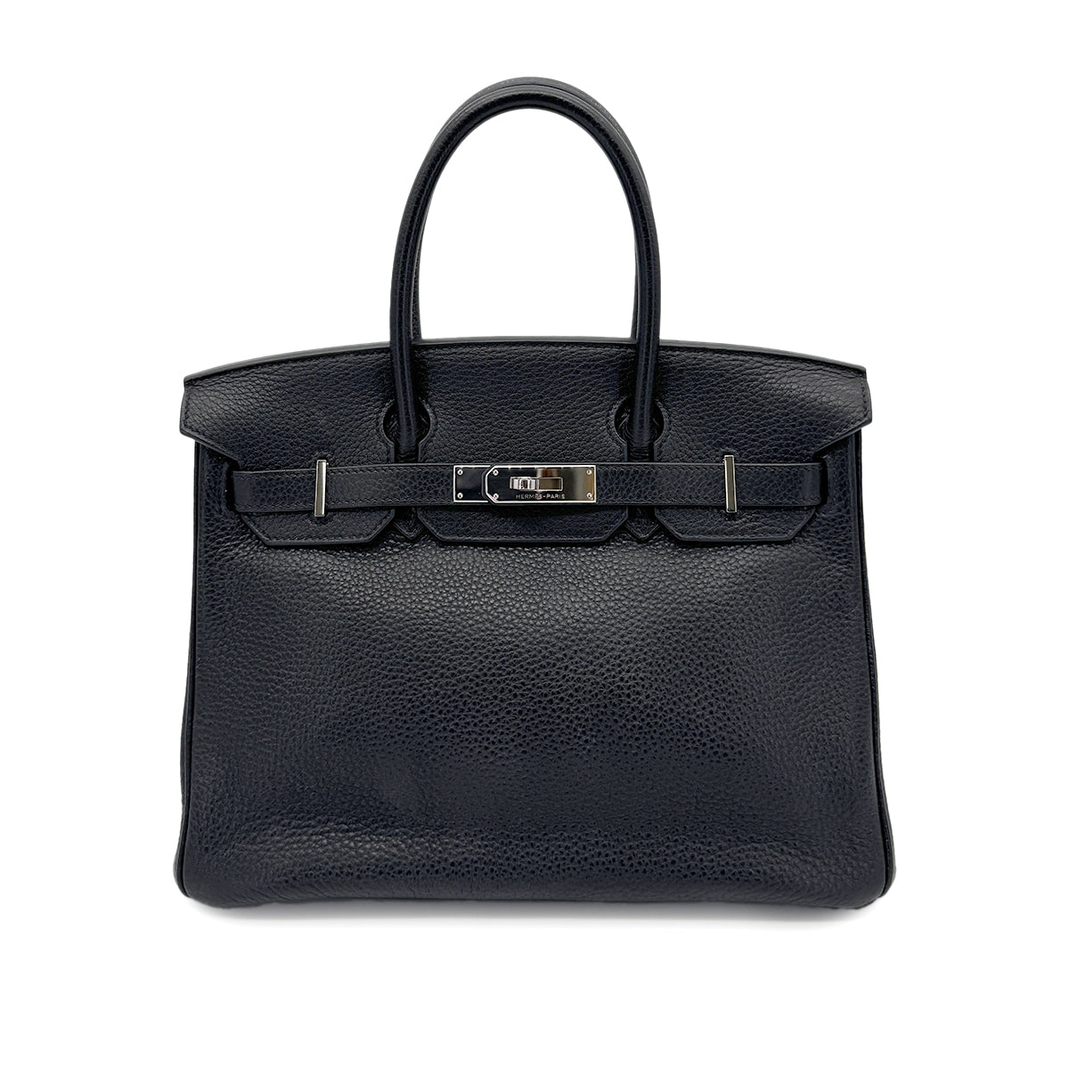 HERMES BIRKIN 30 BLACK TOGO HAND BAG □N SHW 90267403