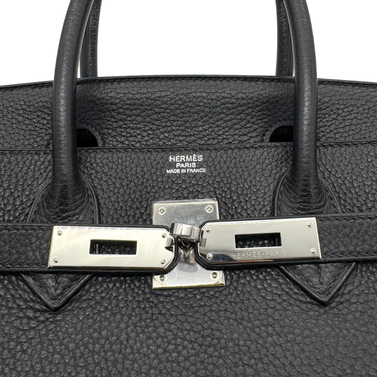 HERMES BIRKIN 30 BLACK TOGO HAND BAG □N SHW 90267403