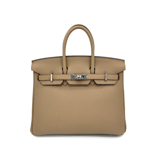HERMES BIRKIN 25 BEIGE MARFA TOGO HAND BAG B SHW 90267404
