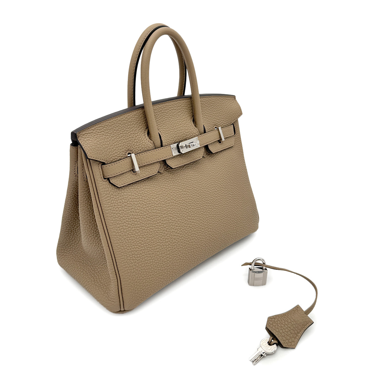HERMES BIRKIN 25 BEIGE MARFA TOGO HAND BAG B SHW 90267404