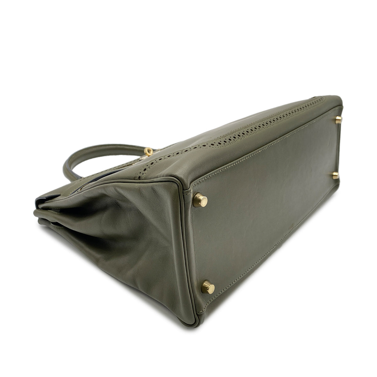 HERMES KELLY 35 GHILLIES VERT VERONESE TADELAKT HAND SHOULDER BAG □O GHW 90267414