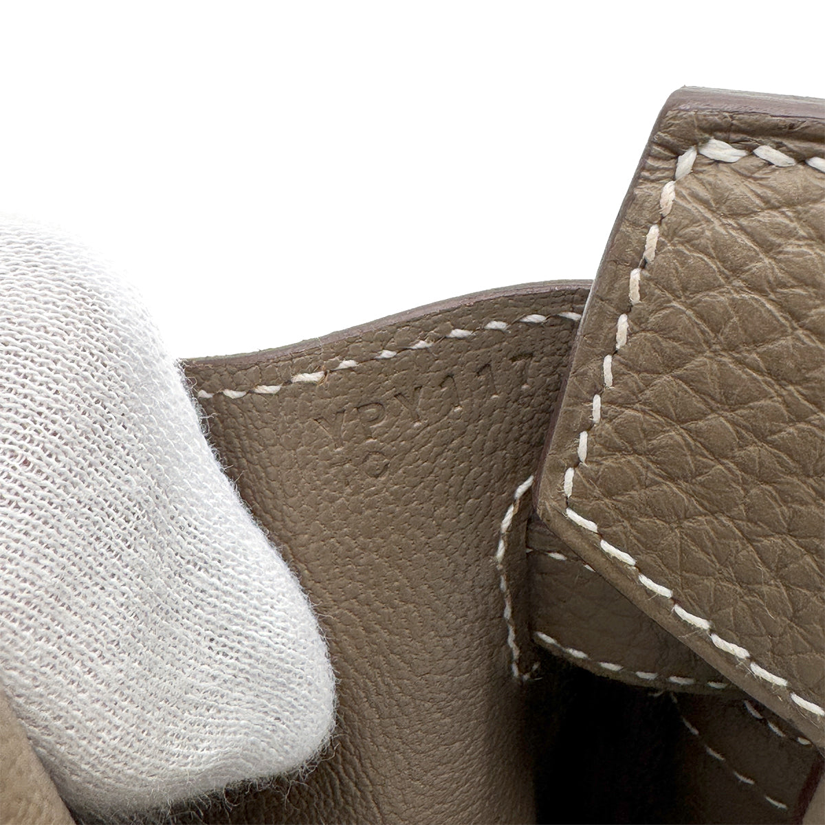 HERMES BIRKIN 25 ETOUPE TOGO HAND BAG Y SHW 90267431