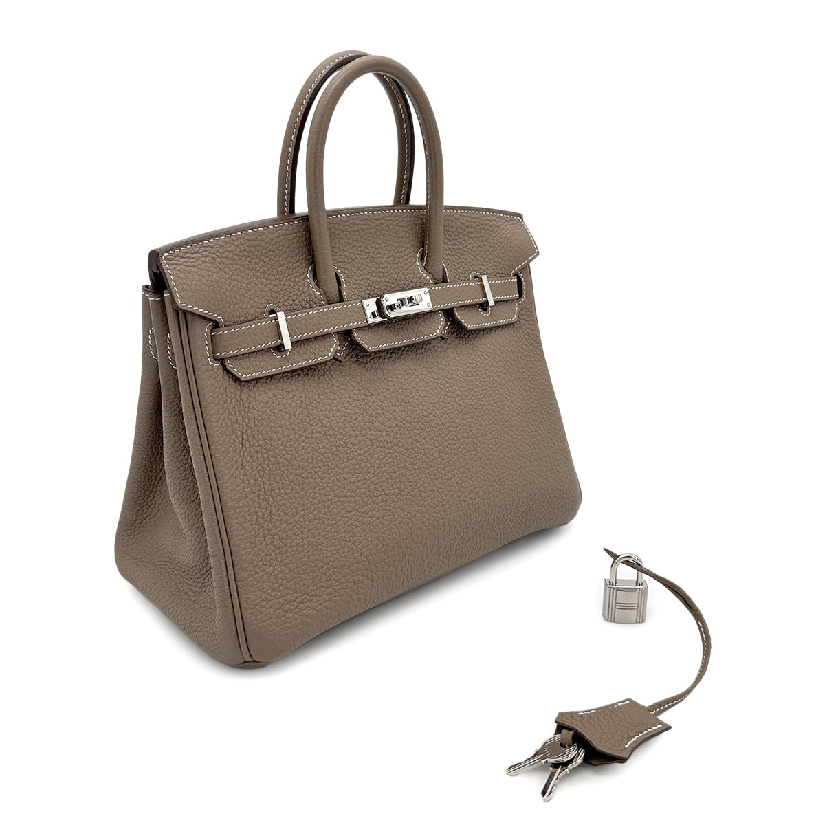 HERMES BIRKIN 25 ETOUPE TOGO HAND BAG Y SHW 90267431