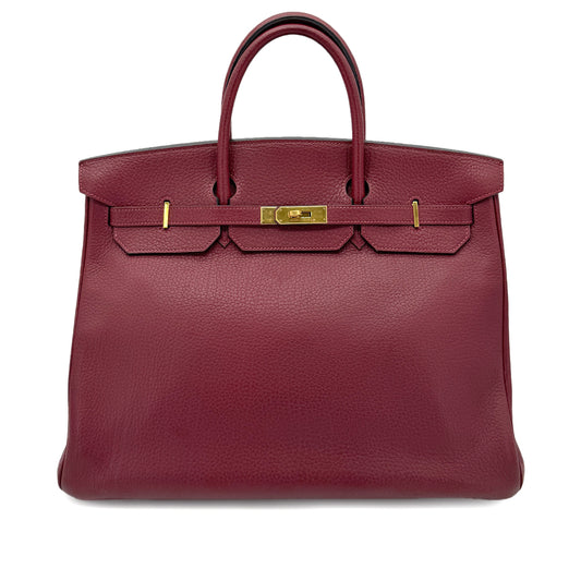 HERMES BIRKIN 40 ROUGE H TOGO HAND BAG □E GHW 90267432