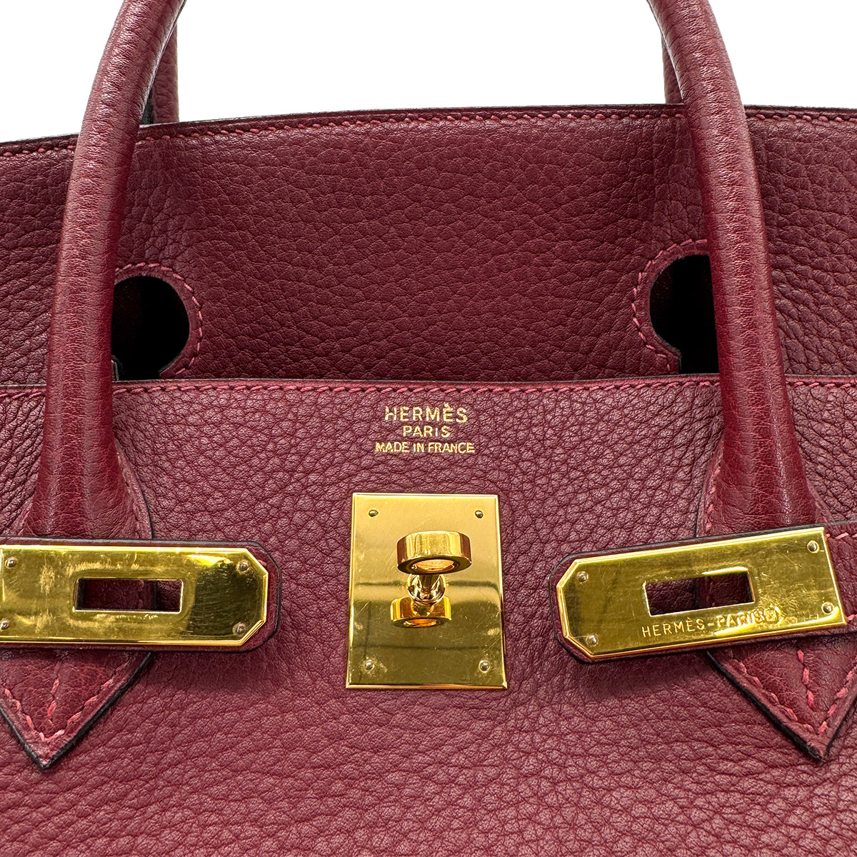 HERMES BIRKIN 40 ROUGE H TOGO HAND BAG □E GHW 90267432