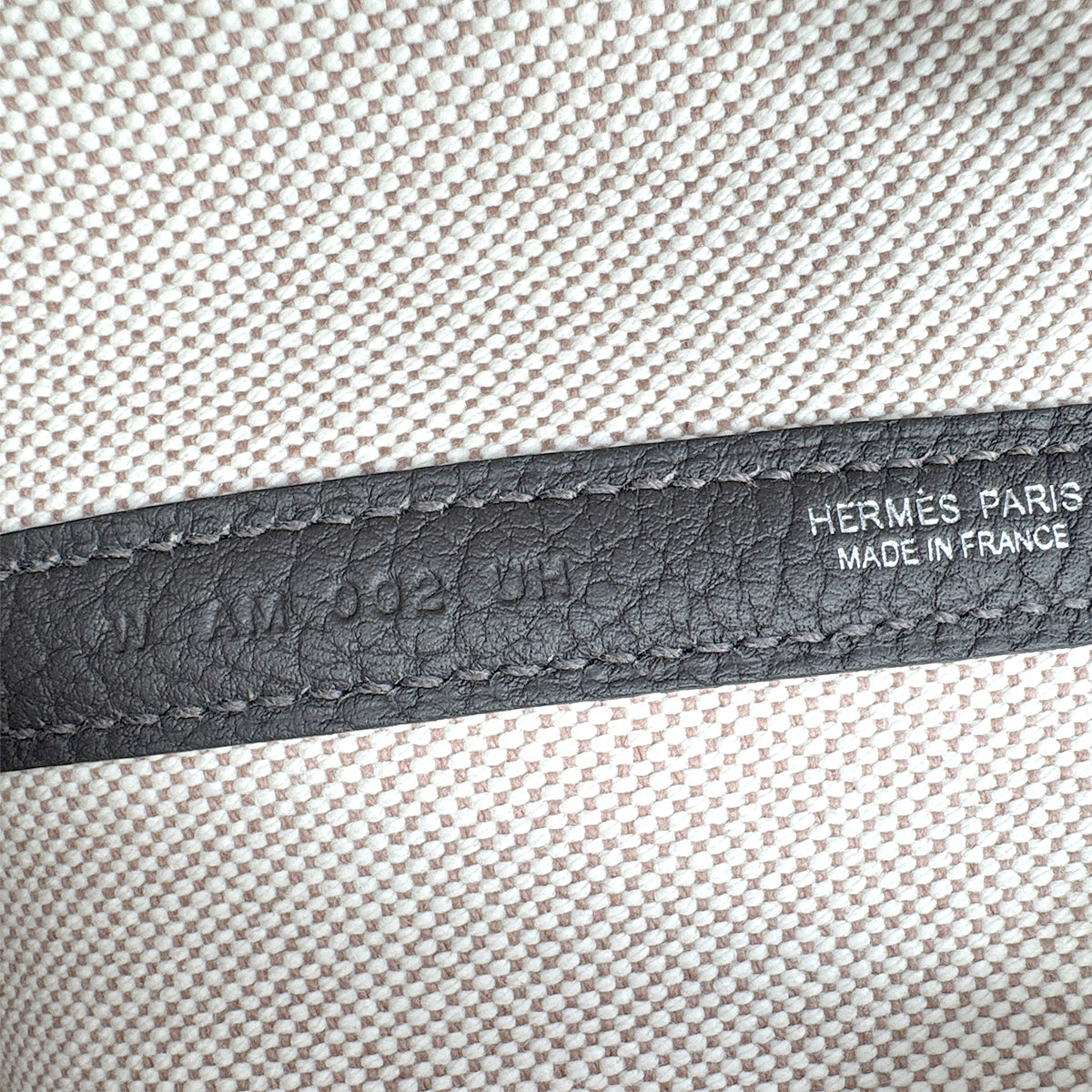 HERMES GARDEN PARTY 36 PM HERMES ELECTRIC CARAMEL ECRU BEIGE EBENE TOILE H PLUME NEGONDA W 90267438