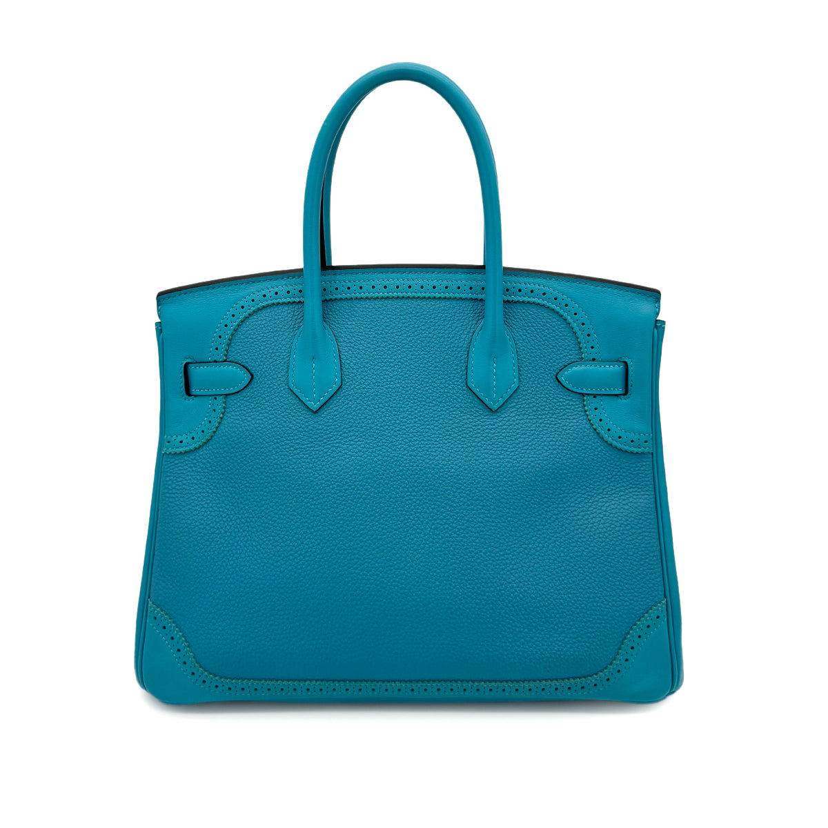 HERMES BIRKIN 30 GHILLIES TURQUOISE TOGO SWIFT HAND BAG X SHW 90267453