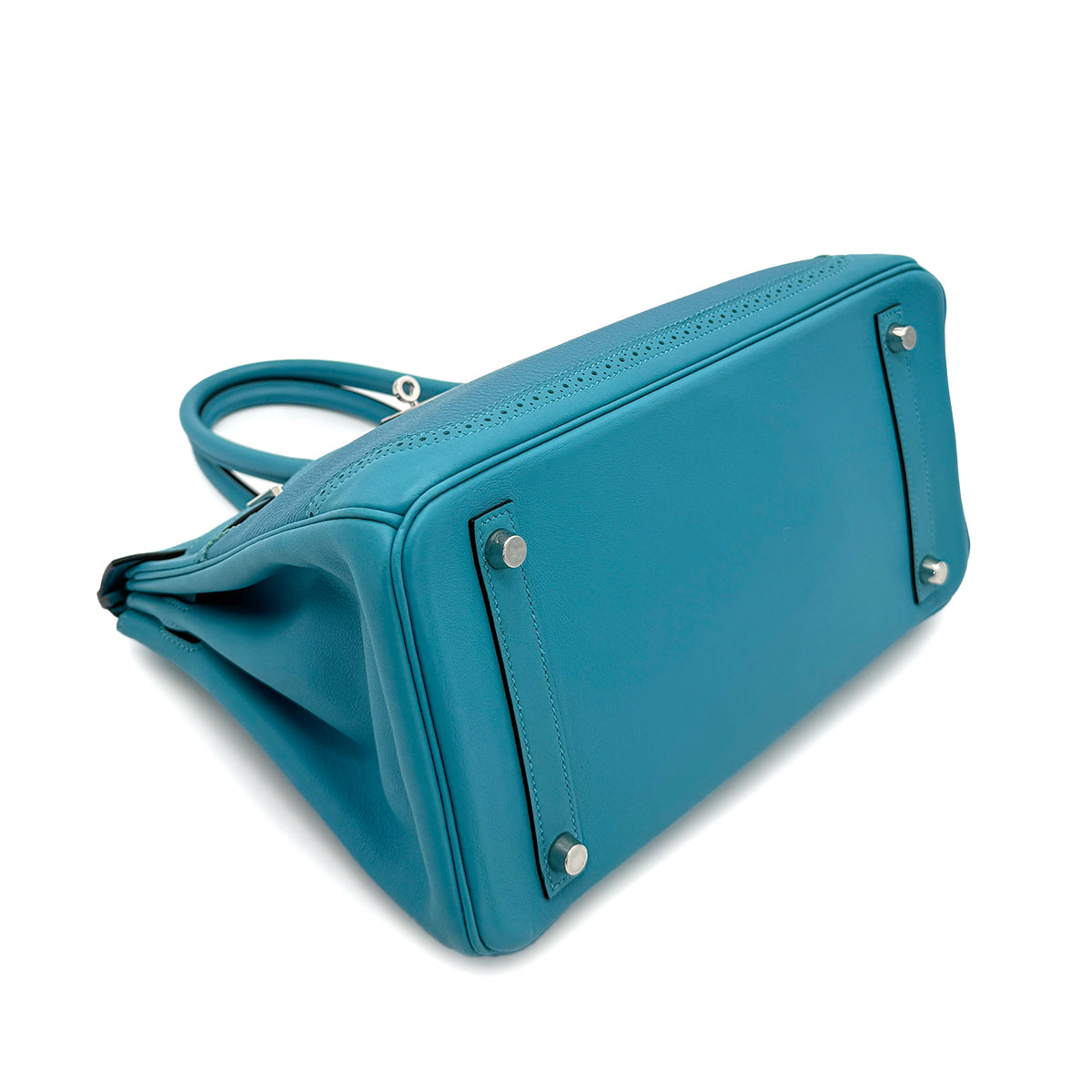 HERMES BIRKIN 30 GHILLIES TURQUOISE TOGO SWIFT HAND BAG X SHW 90267453