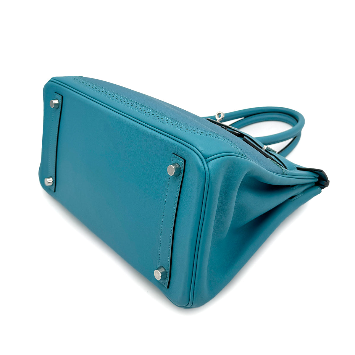 HERMES BIRKIN 30 GHILLIES TURQUOISE TOGO SWIFT HAND BAG X SHW 90267453