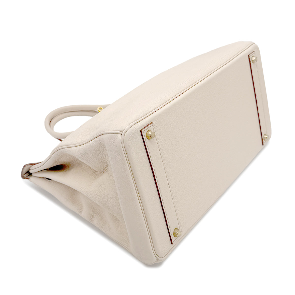 HERMES BIRKIN 40 PARCHEMIN TAURILLON CLEMENCE HAND BAG □E GHW 90267473