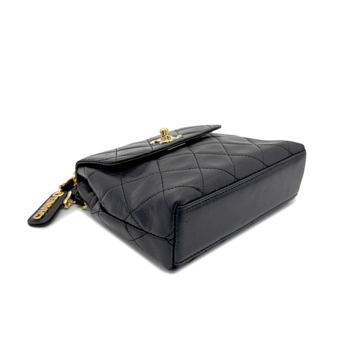 CHANEL VINTAGE MATELASSE CHAIN SHOULDER BAG BLACK LAMB SKIN 90267477 - PURPOSE