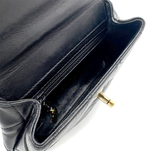 CHANEL VINTAGE MATELASSE CHAIN SHOULDER BAG BLACK LAMB SKIN 90267477 - PURPOSE