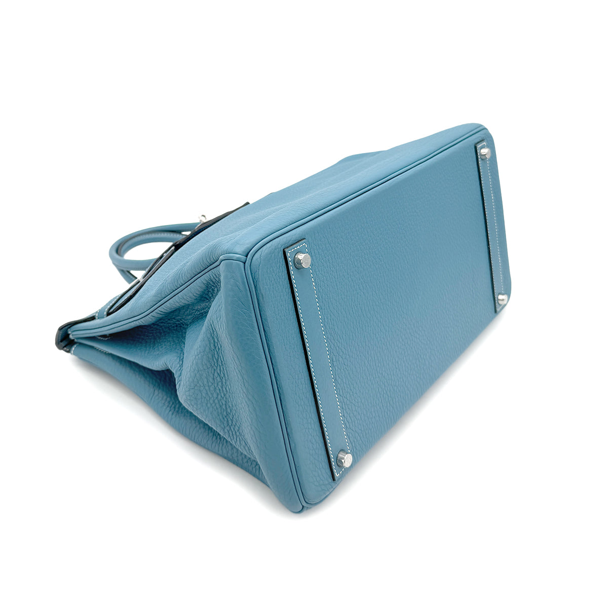 HERMES BIRKIN 40 BLEU JEAN TOGO HAND BAG □K SHW 90267750