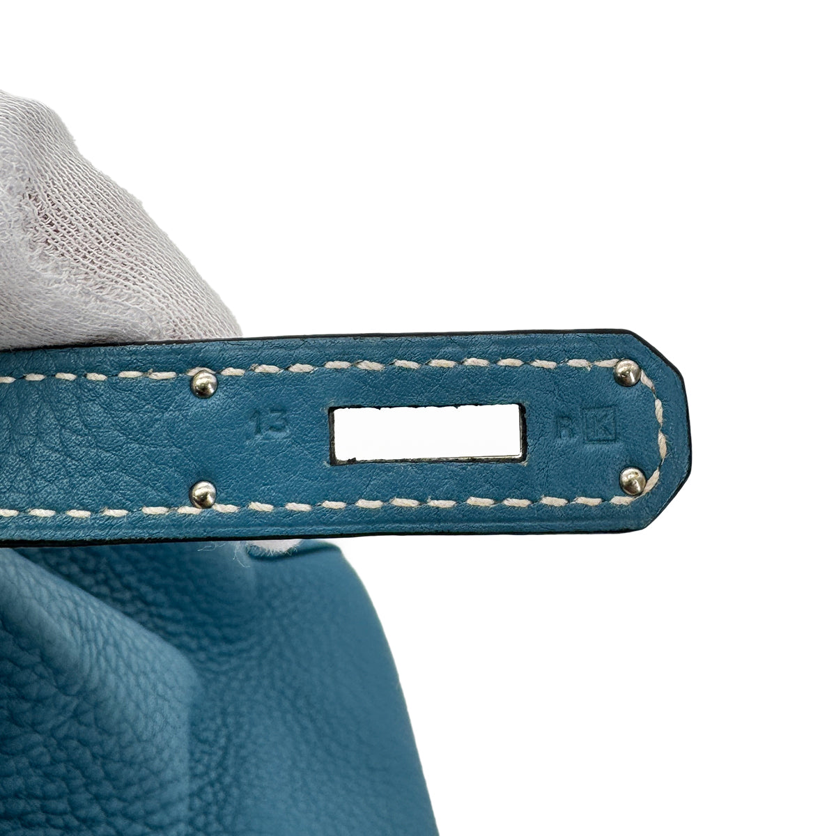 HERMES BIRKIN 40 BLEU JEAN TOGO HAND BAG □K SHW 90267750