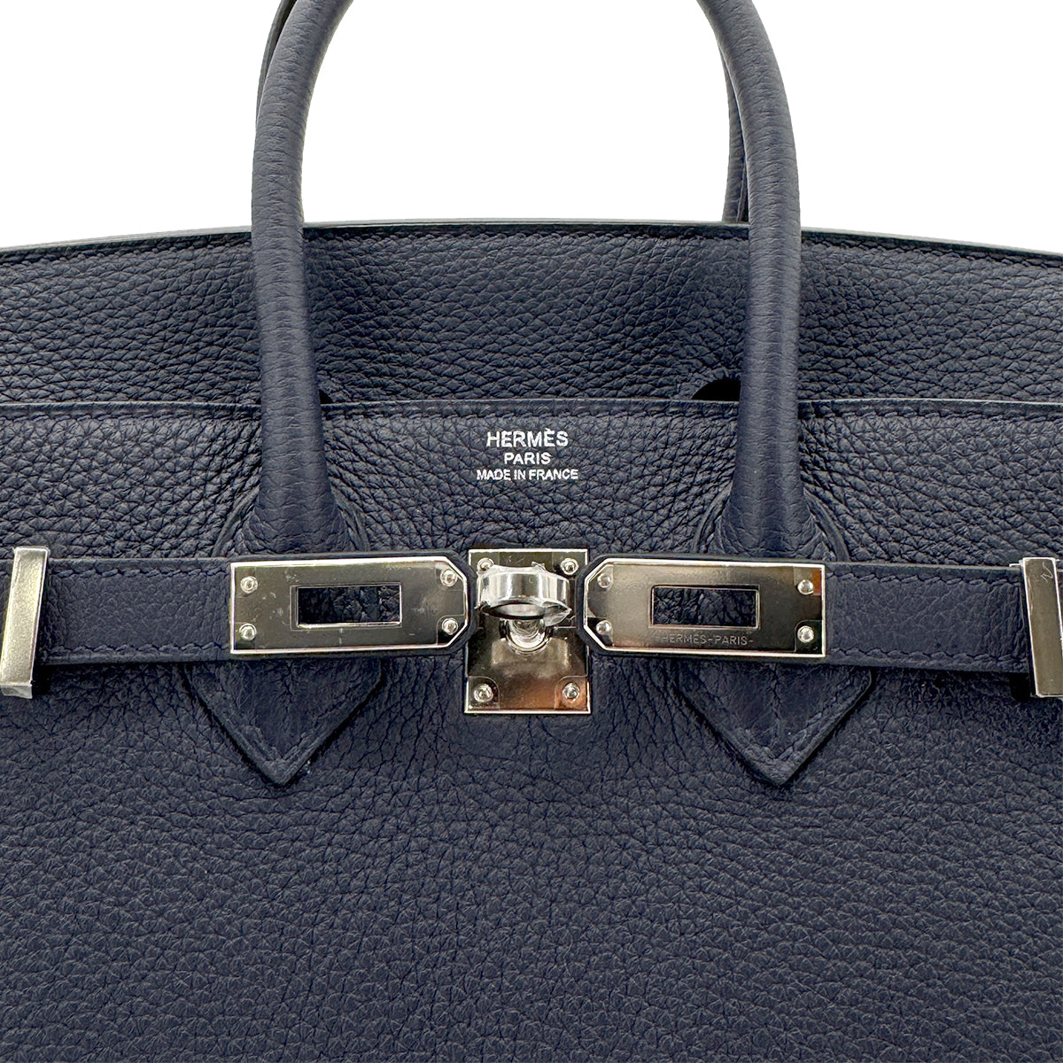HERMES BIRKIN 25 BLUE NUIT TOGO HAND BAG C SHW 90267751