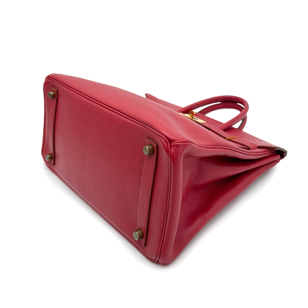 HERMES HAUT A COURROIES 32 ROUGE VIF ARDENNES HAND BAG 〇Y GHW 90267752