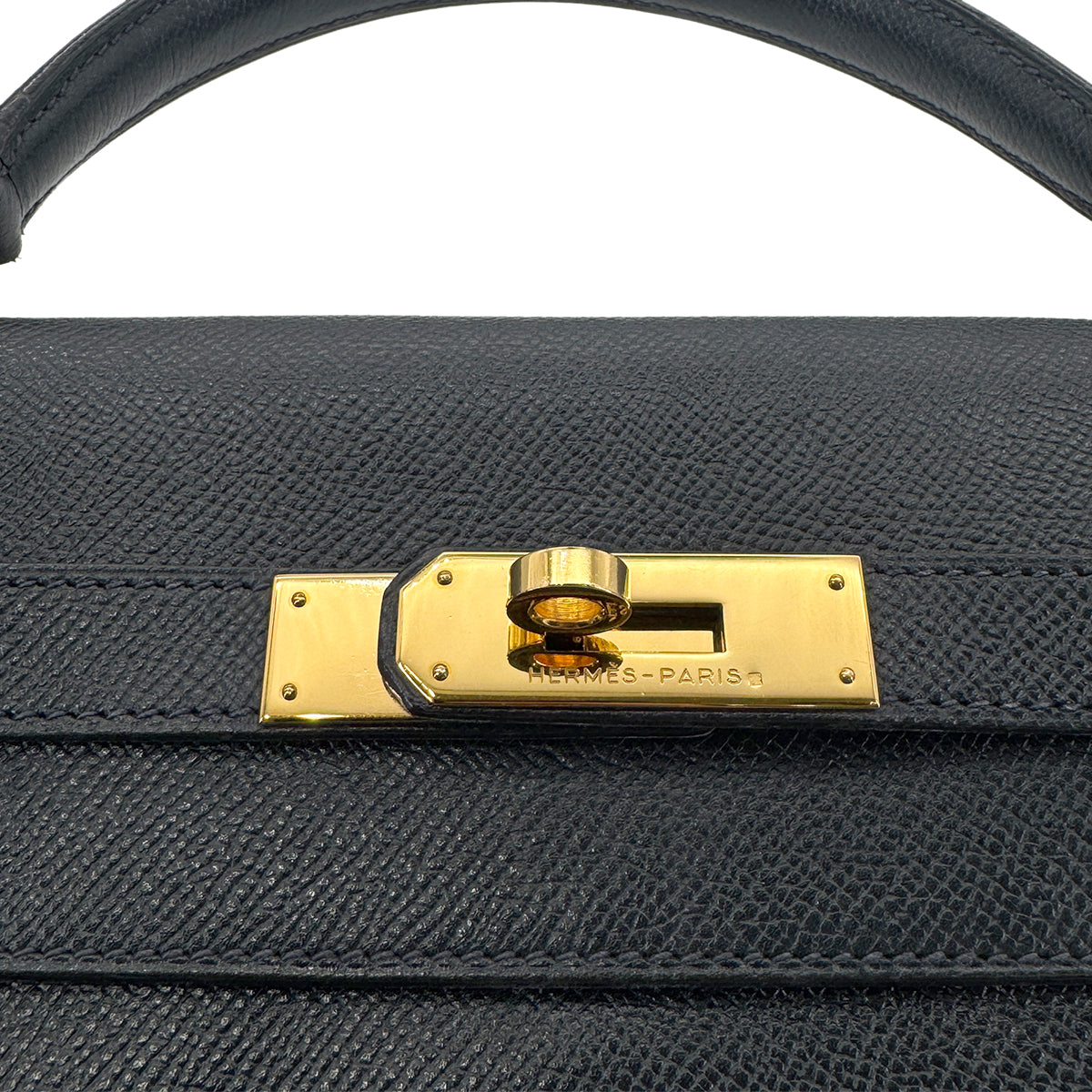HERMES KELLY 32 RETOURNE BLUE INDIGO COUCHVEL HAND SHOULDER BAG 〇U GHW  90267753