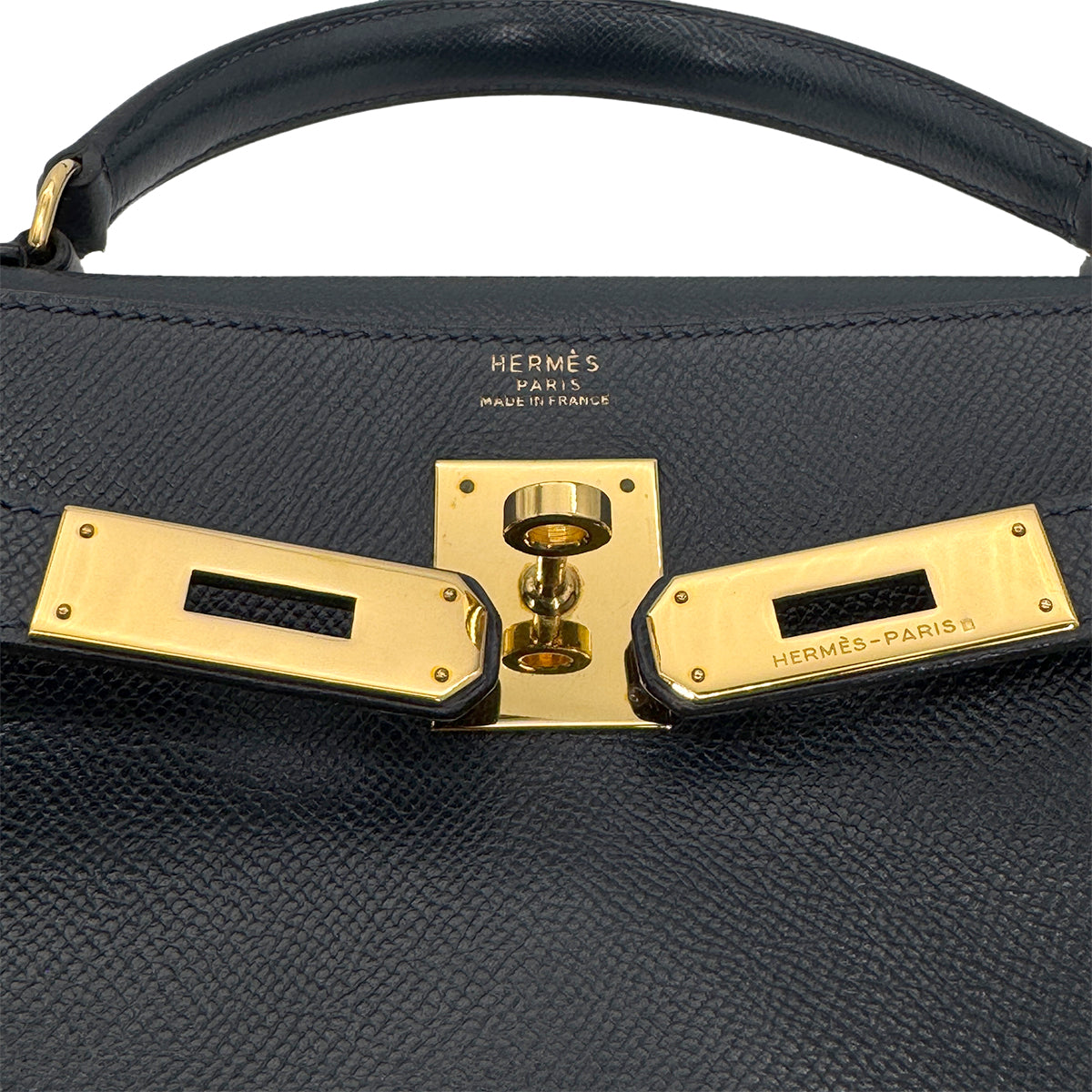 HERMES KELLY 32 RETOURNE BLUE INDIGO COUCHVEL HAND SHOULDER BAG 〇U GHW  90267753