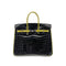 HERMES BIRKIN 25 BLACK CHARTREUSE CROCODILE NILOTICUS LISSE HAND BAG □H SHW 90267754 - PURPOSE