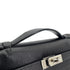 HERMES KELLY POCHETTE SELLIER BLACK EVERGRAIN HAND BAG □H PALLADIUM HARDWARE 90267766 - PURPOSE