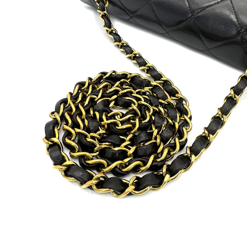 CHANEL VINTAGE DIANA MEDIUM CHAIN SHOULDER BAG BLACK LAMB SKIN 90267772 - PURPOSE