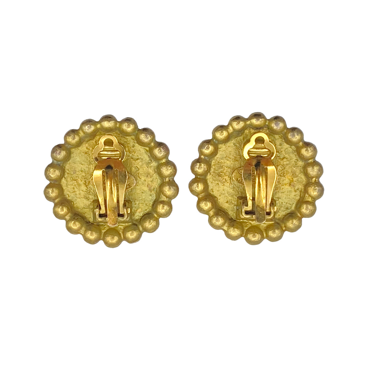 CHANEL VINTAGE EARRINGS COCOMARK ROUND ACCESSORY 94P 90267790