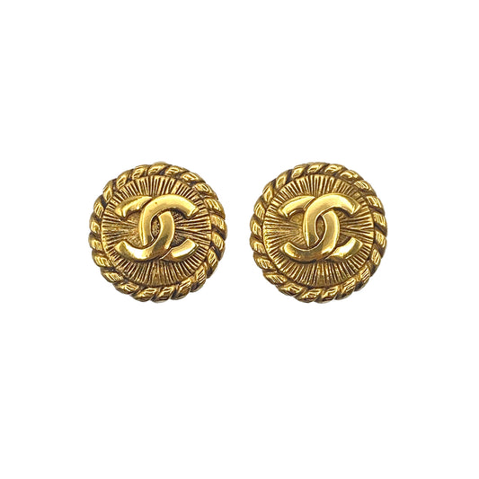 CHANEL VINTAGE EARRINGS COCOMARK ROUND ACCESSORY 90267791